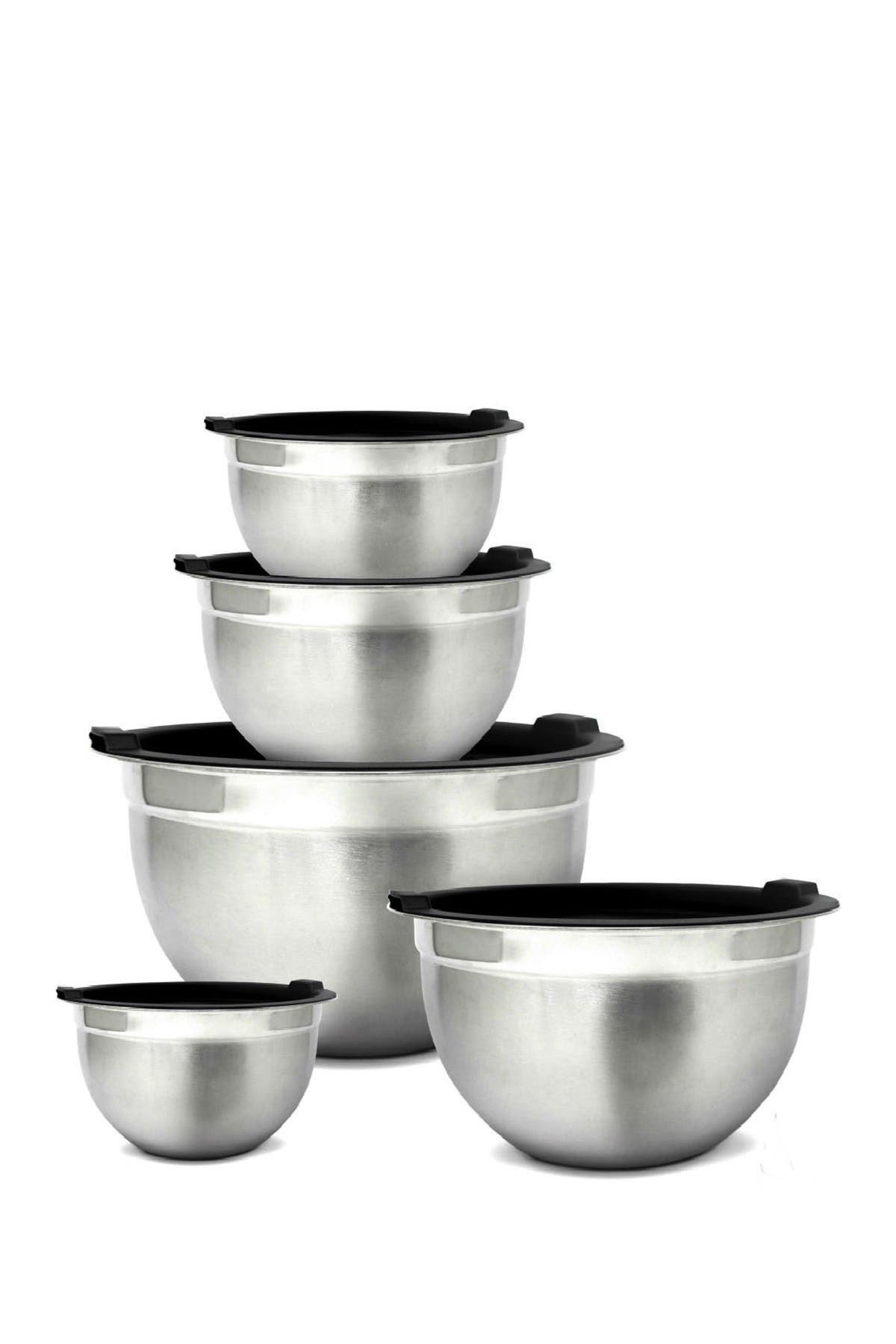 Homikit Stainless Steel Salad Bowls with Airtight Lids Set of 5 Mixing Bowl –